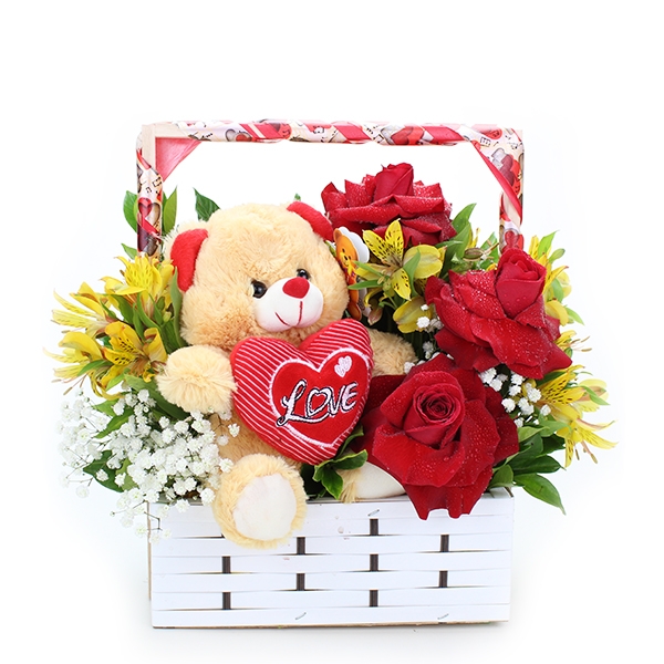 arranjo love flowers