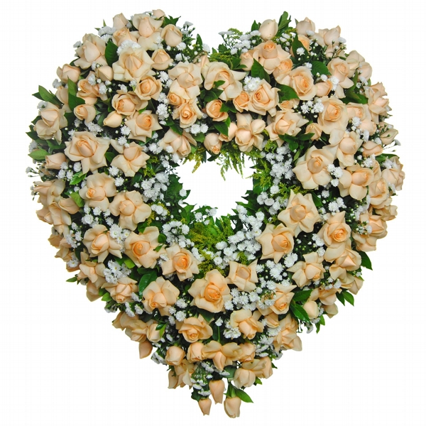Digníssima Coroa Com 200 Rosas Importadas Meu Coração - Champanhe