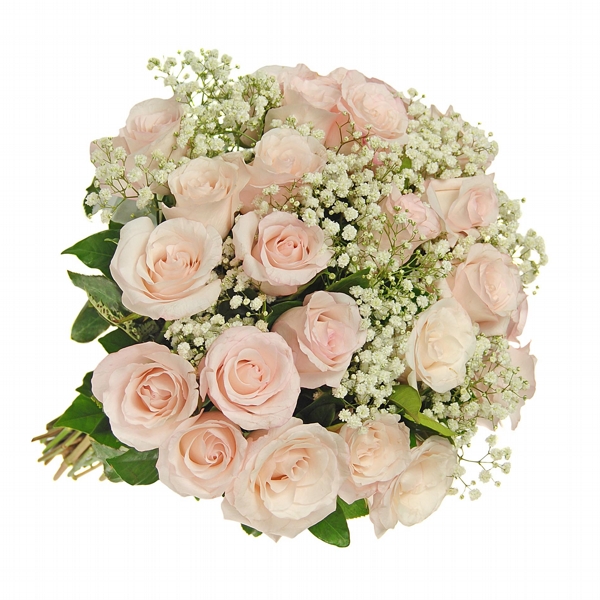 Buquê com Rosas Cor de Rosa Claro 15 Unidades