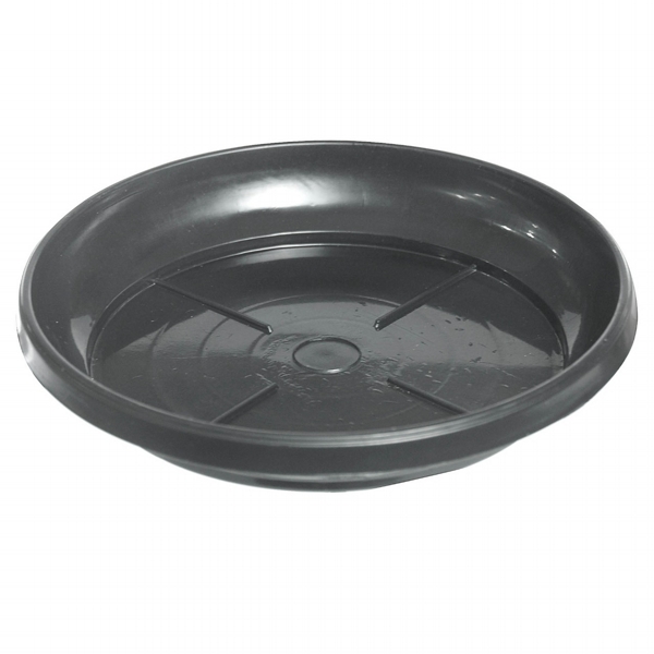 Prato Para Vaso Redondo Grande Preto