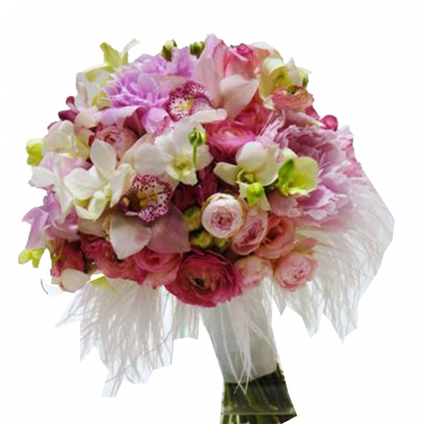 Buque de noiva mix de orquídeas