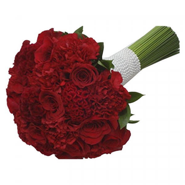 Buque de noiva mix flores vermelhas