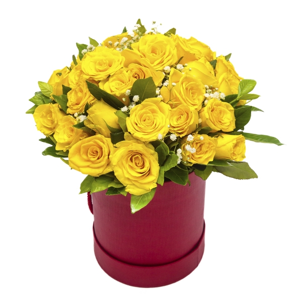 Arranjo Luxo Com Rosas Amarela
