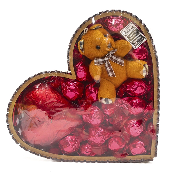 Chocolate Coração com Pelúcia 230g