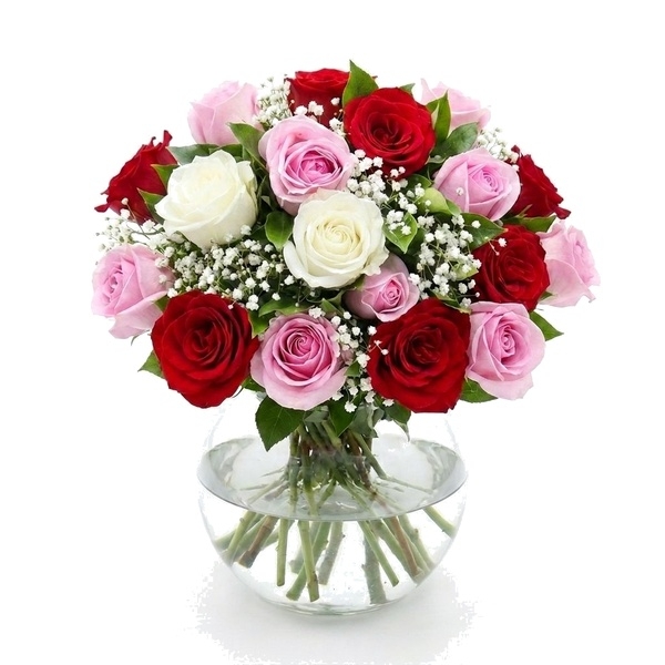 Arranjo Mix de Rosas Três Tons