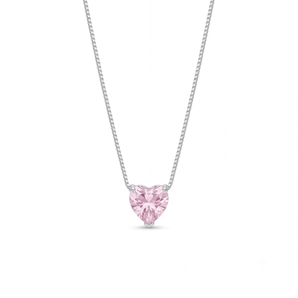 Colar de Prata Coração Galeria Rosa