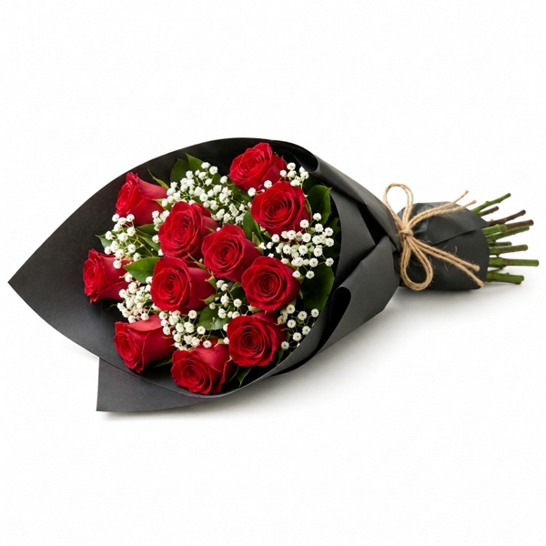 Buquê Sofisticado de Rosas Vermelhas