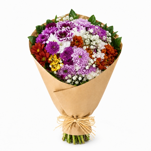 Buquê Mimo de Flores Campestres  No  Kraft