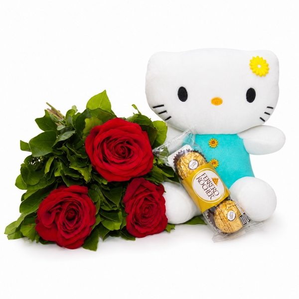Kit Urso de Pelúcia- Hello Kitty