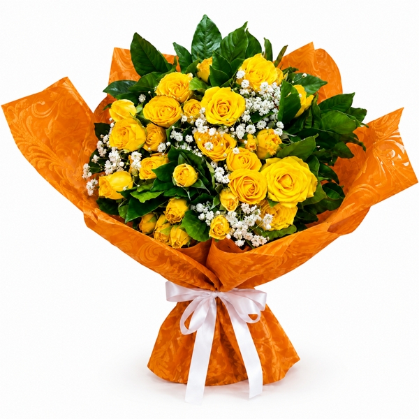Buque de Mini Rosas Amarelas