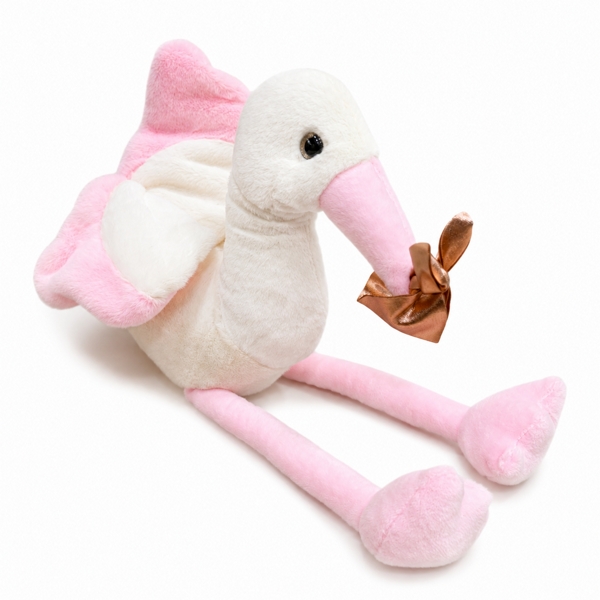 Pelúcia Cegonha Cor de Rosa